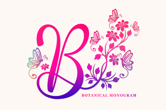 Botanical Monogram: A Timeless Font for Editorial Design