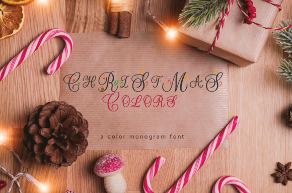 Christmas Colors Monogram: A Joyful Display Font for Campaigns That Feel Personal