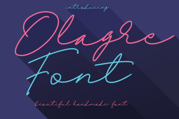 Olagre: A Handwritten Script Font for Editorial Elegance