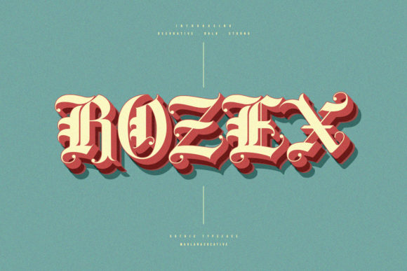 Rozex: A Blackletter Font for Crafting Elegance