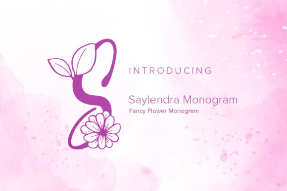Saylendra Monogram: A Sweet, Floral Display Font for Brand Warmth