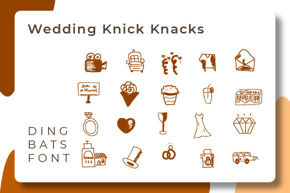 Wedding Knick Knacks: A Delightful Dingbats Typeface for Digital Charm